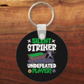 ストリ静かーカー – ビリヤードと猫 キーホルダー (正面)