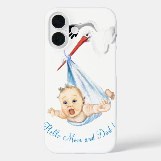 ストルおもしろいクのベビーを持つiPhoneケ運ース Case-Mate iPhoneケース (裏面)