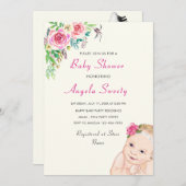 ストルおもしろいク赤ちゃんシャワー招待状 – 私は来の (正面/裏面)