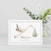 ストルエレガントク男女兼用ベイビーシャワー サンキューカード (スタンド正面)