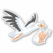 ストルク運のベビーが自撮りステッカーを初めて撮る シール (正面)