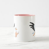 ストルク運のベビーが自撮りピンク2 ツートーンマグカップ (中央)