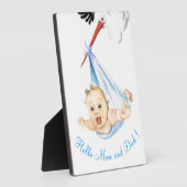 ストルク運のベビープラークの贈り物 – パーソナライズされた フォトプラーク (側面)