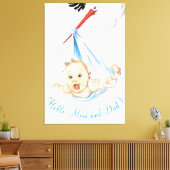 ストルク運のベビー – 漫画スケッチ- カスタマイズ キャンバスプリント (インサイチュ (リビング))