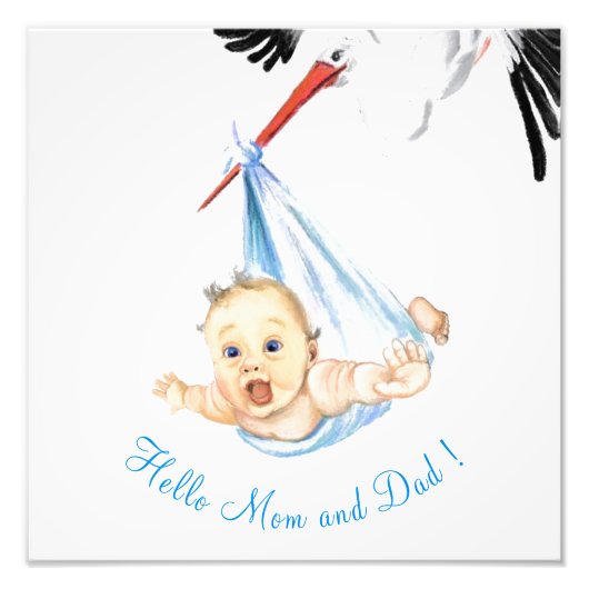 ストルク運ズベビー – 漫画スケッチスウィートおもしろい フォトプリント            (正面)