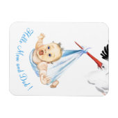 ストルク運ズベビー – 漫画スケッチスウィートおもしろい マグネット (横)