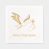 ストルク運バンドルベビーシャワー 箔ナプキン (正面)