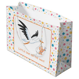 ストルク運ベビー自撮り赤ちゃんシャワースターズ ラージペーパーバッグ