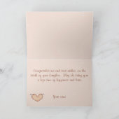 ストルク運新生児ガールグリーティングカード カード (内部)