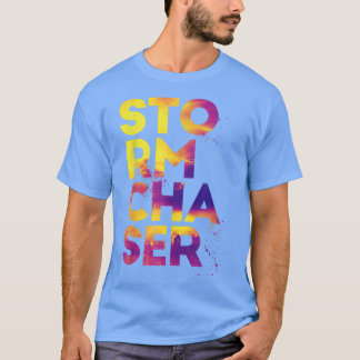 ストルムチザーとトルナドハンターズタイポグラフィスタイル Tシャツ