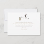 ストルモダンクミニマル赤ちゃんシャワーサンキューカード サンキューカード (裏面)