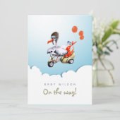 ストルユーモアのあるクオンスクーター男女兼用オレンジ 招待状 (スタンド正面)