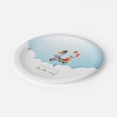ストルユーモアのあるクオンスクーター男女兼用パーティー ペーパープレート (アングル)