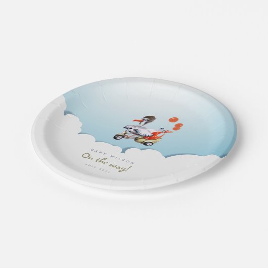 ストルユーモアのあるクオンスクーター男女兼用パーティー ペーパープレート (アングル)