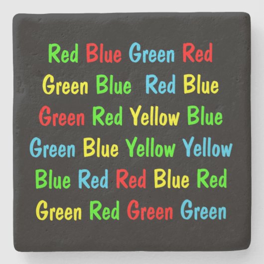 ストループテストの色名 ストーンコースター (正面)