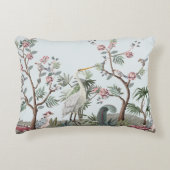 ストル縁どクと牡丹を持つ中国のスタイルの中で アクセントクッション (正面)