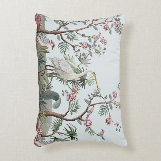 ストル縁どクと牡丹を持つ中国のスタイルの中で アクセントクッション (正面(垂直))