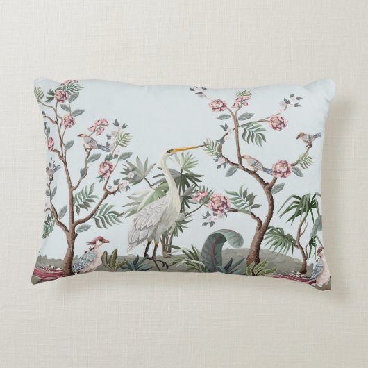 ストル縁どクと牡丹を持つ中国のスタイルの中で アクセントクッション (裏面)