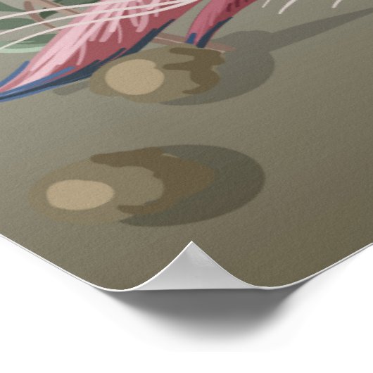 ストル縁どクと牡丹を持つ中国のスタイルの中で ポスター (角)