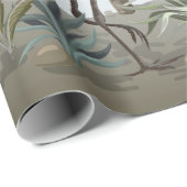 ストル縁どクと牡丹を持つ中国のスタイルの中で ラッピングペーパー (ロールコーナー)