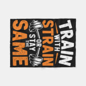 ストレイン付き列車 – フィットネスボディビルウェイト フリースブランケット (正面(横))