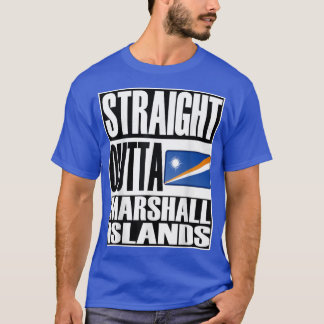 ストレカストルストレートアウタマーシャル諸島国旗 Tシャツ