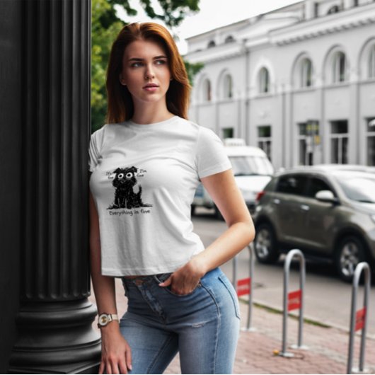 ストレスおもしろい犬 Tシャツ