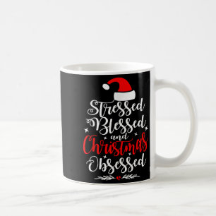 ストレスが溜まってはいますが幸せな クリスマス好きな楽しい Xmas S コーヒーマグカップ