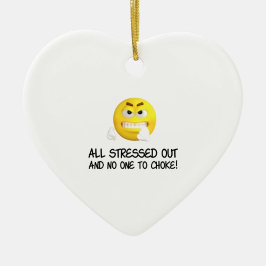 ストレスが溜まる セラミックオーナメント (正面)
