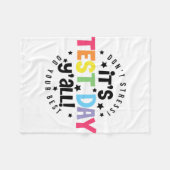 ストレスこ最高のこの試得験の日 フリースブランケット (正面(横))