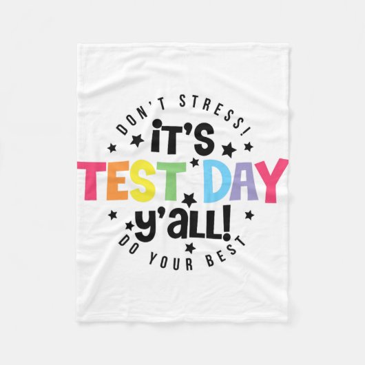 ストレスこ最高のこの試得験の日 フリースブランケット (正面)