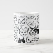 ストレスしないおもしろいMeowt Cat ジャンボコーヒーマグカップ (正面)