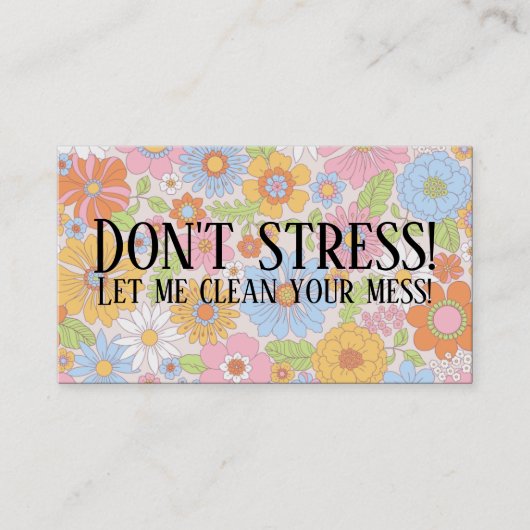 ストレスしないフローラのクリーニング 名刺 (正面)