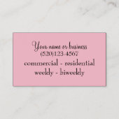 ストレスしないフローラのクリーニング 名刺 (裏面)