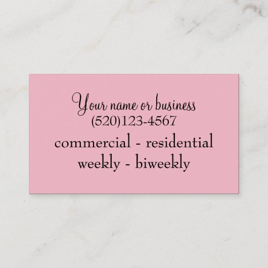 ストレスしないフローラのクリーニング 名刺 (裏面)