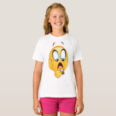 ストレスたっぷりな顔の絵文字Tシャツ Tシャツ (正面フル)