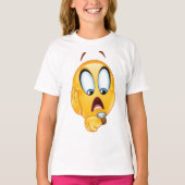ストレスたっぷりな顔の絵文字Tシャツ Tシャツ (正面)