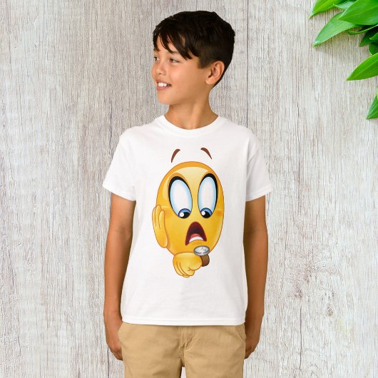 ストレスたっぷりな顔の絵文字Tシャツ Tシャツ