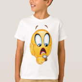 ストレスたっぷりな顔の絵文字Tシャツ Tシャツ (正面)