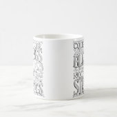 ストレスではなく恵みを数える コーヒーマグカップ (中央)