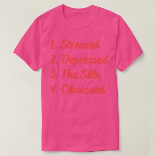 ストレスでストレスを受けている聖杯に取り憑かれた Tシャツ (デザイン正面)