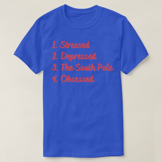 ストレスで南極に取り付けられた Tシャツ (デザイン正面)