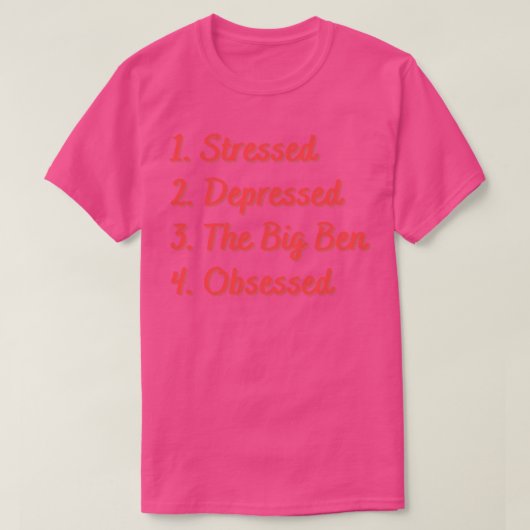 ストレスで大きなベンに取り憑かれた Tシャツ (デザイン正面)