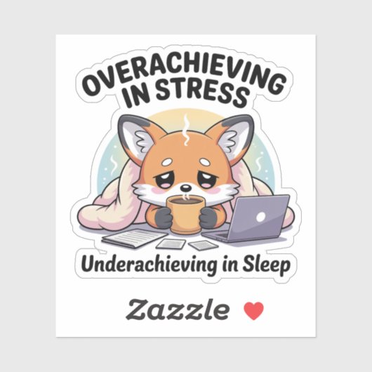 ストレスで成果を出しすぎ 睡眠で成果を出し損ね シール (シート)