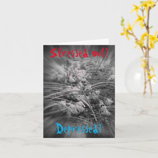 ストレスで？ カード (黄色い花)