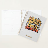 ストレスとコ賛美ーヒーに取り付けられたプランナー プランナー手帳 (ディスプレー)