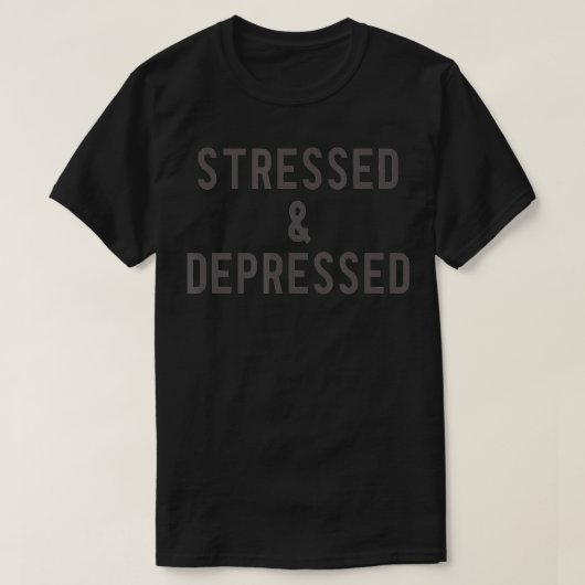 ストレスと憂鬱 Tシャツ (デザイン正面)