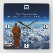 ストレスなし スクエア壁時計 (正面)