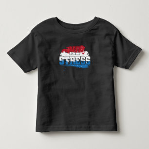 ストレスなし – 赤白青前向きマインドセット トドラーTシャツ