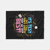 ストレスによるテス最高のトをやる気を起こさせる行わない フリースブランケット (正面(横))